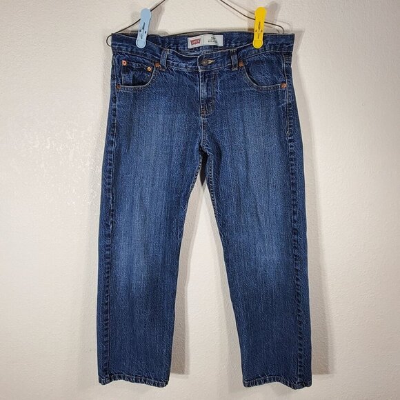 Levis 550 Boys Relaxed Fit Jeans Size 12 Husky W32 x L27 Blue Denim - Picture 3 of 9